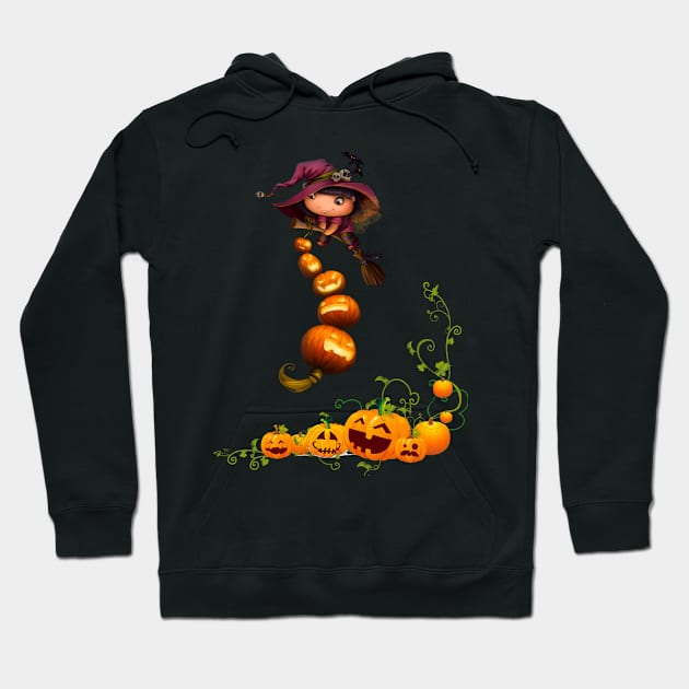 Graphic Style Halloween witch Hoodie by Sveteroc